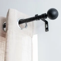 Kit de tringle extensible (L120 - L210 cm / D19 mm) Basic Noir et argent