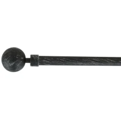 Kit de tringle extensible (L120 - L210 cm / D19 mm) Basic Noir et argent