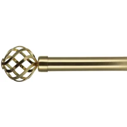 Kit de tringle rideau extensible (L210 - L380 cm / D28 mm) Florence Or