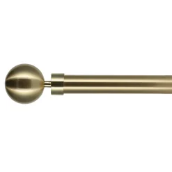 Kit de tringle rideau extensible (L210 - L380 cm / D28 mm) Hera Or