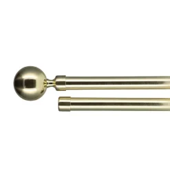 Kit de tringle rideau extensible double barres (L120 - L210 cm / D19 mm) Paloma Or