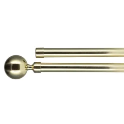Kit de tringle rideau extensible double barres (L210 - L380 cm / D19 mm) Paloma Or