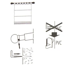 Kit de 2 tringles extensibles ovales (60 à 80 cm) Blanc