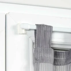 Kit de 2 tringles extensibles ovales (80 à 110 cm) Blanc