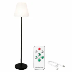 Lampadaire extérieur sans fil rechargeable USB LED (H150 cm) Brooklyn Noir