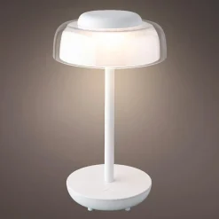 Lampe de table sans fil rechargeable USB 18 LED (H28 cm) Tribeca Blanc