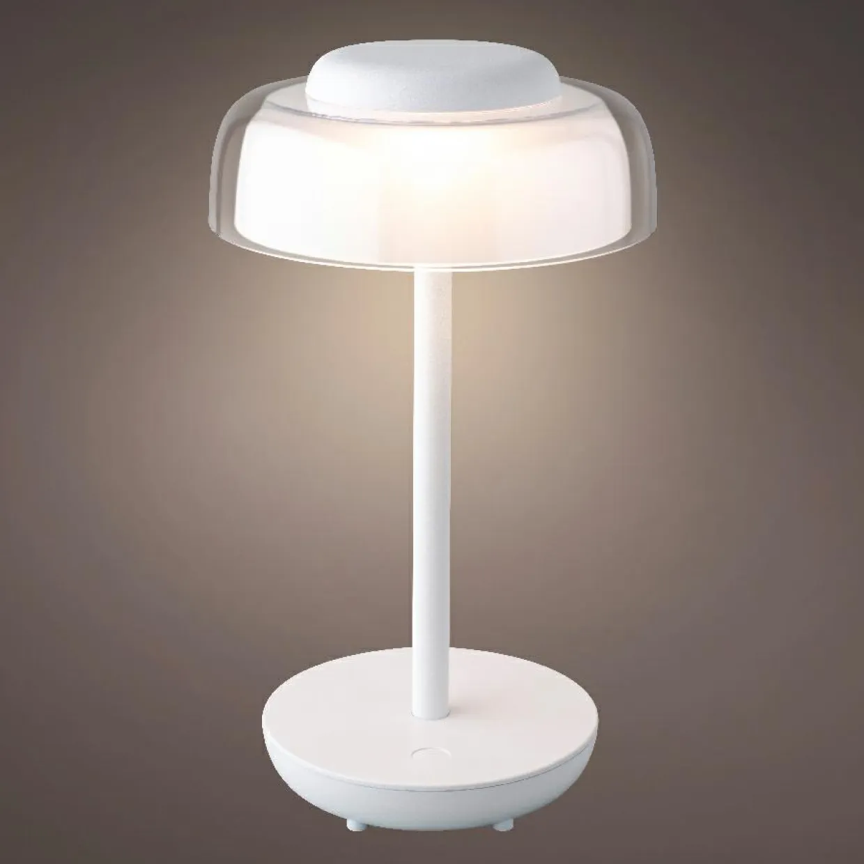 Lampe de table sans fil rechargeable USB 18 LED (H28 cm) Tribeca Blanc