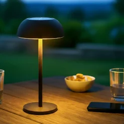 Lampe de table solaire LED (H33 cm) Malibu Noir