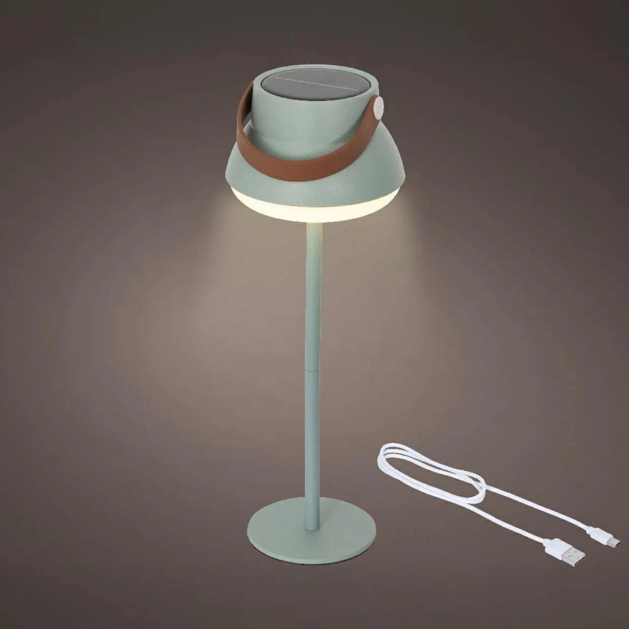 Lampe de table solaire 100 lumens (H36 cm) Tokyo Vert menthe