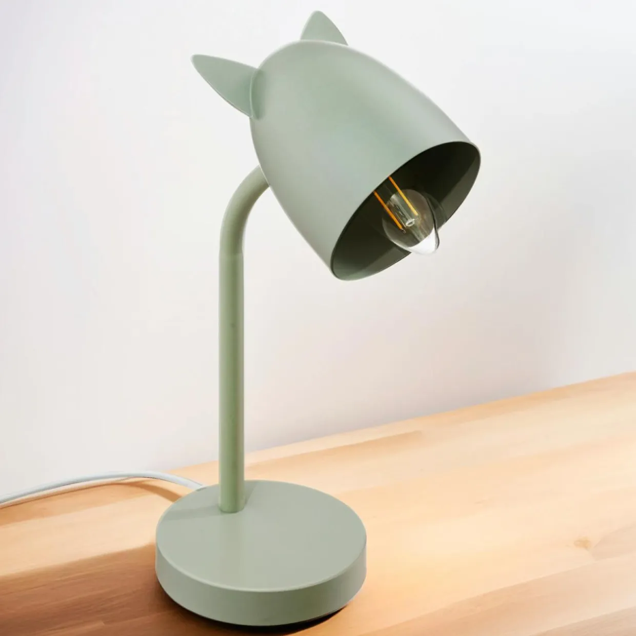 Lampe enfant à poser (H31 cm) Oreilles Verte