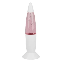 Lampe lave enfant à paillettes (H19 cm) Rose