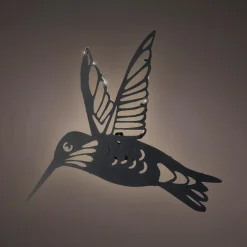 Lampe murale solaire en métal (L31,5 cm) Colibri Noir