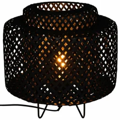 Lampe à poser bambou (H27 cm) Liby Noir