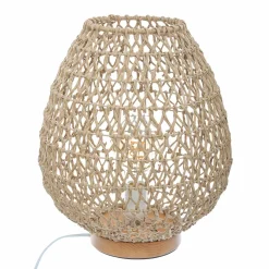 Lampe à poser bois et papier (H35,5 cm) Etel Naturel