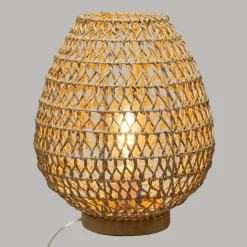Lampe à poser bois et papier (H35,5 cm) Etel Naturel