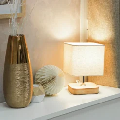 Lampe à poser bois (H21 cm) Toxey Ivoire