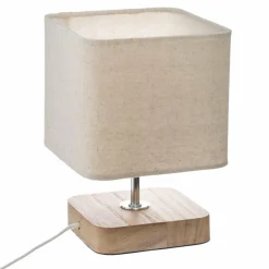 Lampe à poser bois (H21 cm) Toxey Ivoire