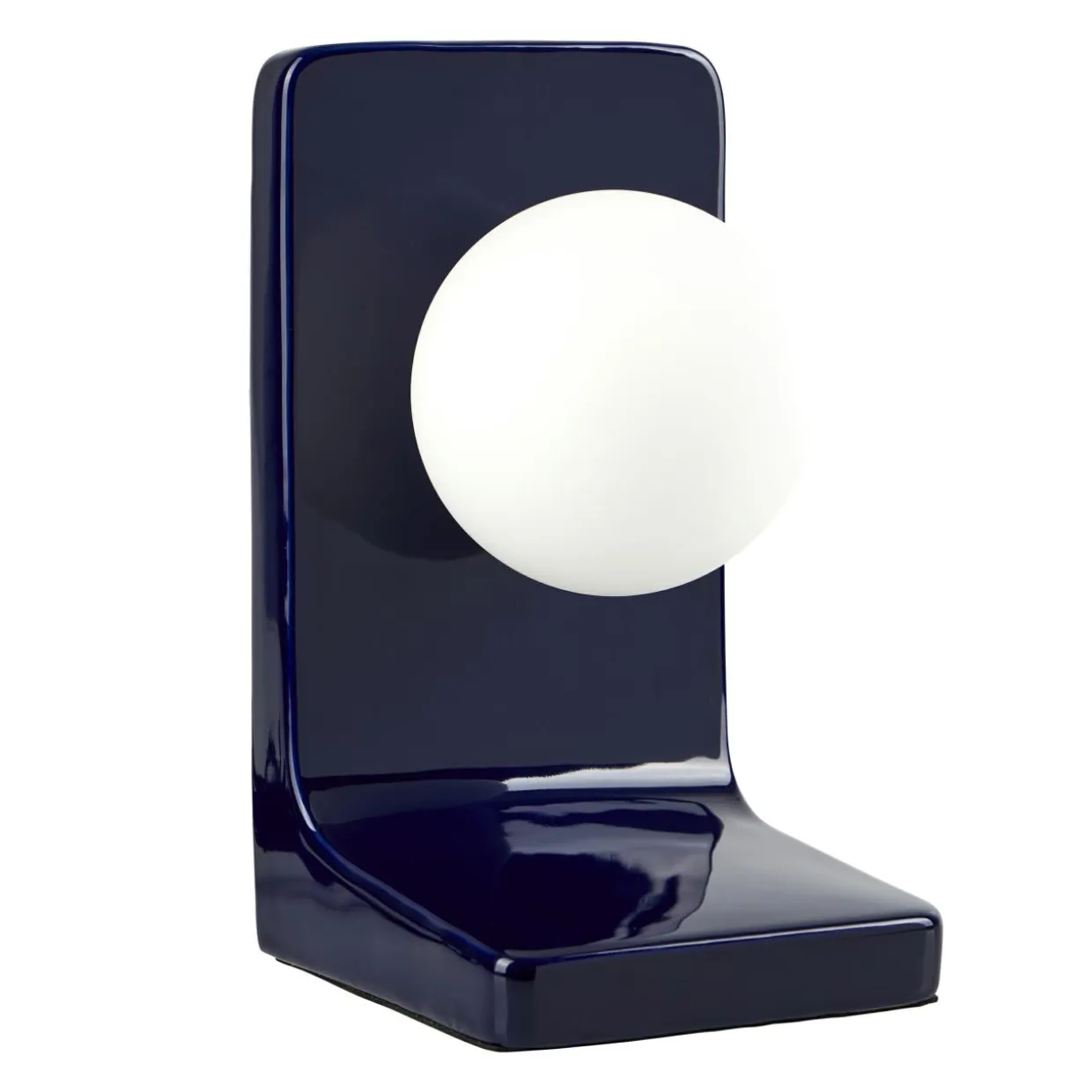 Lampe à poser céramique (H23 cm) Walter Bleue