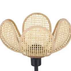 Lampe à poser en Bambou (H24 cm) Margaux Noire