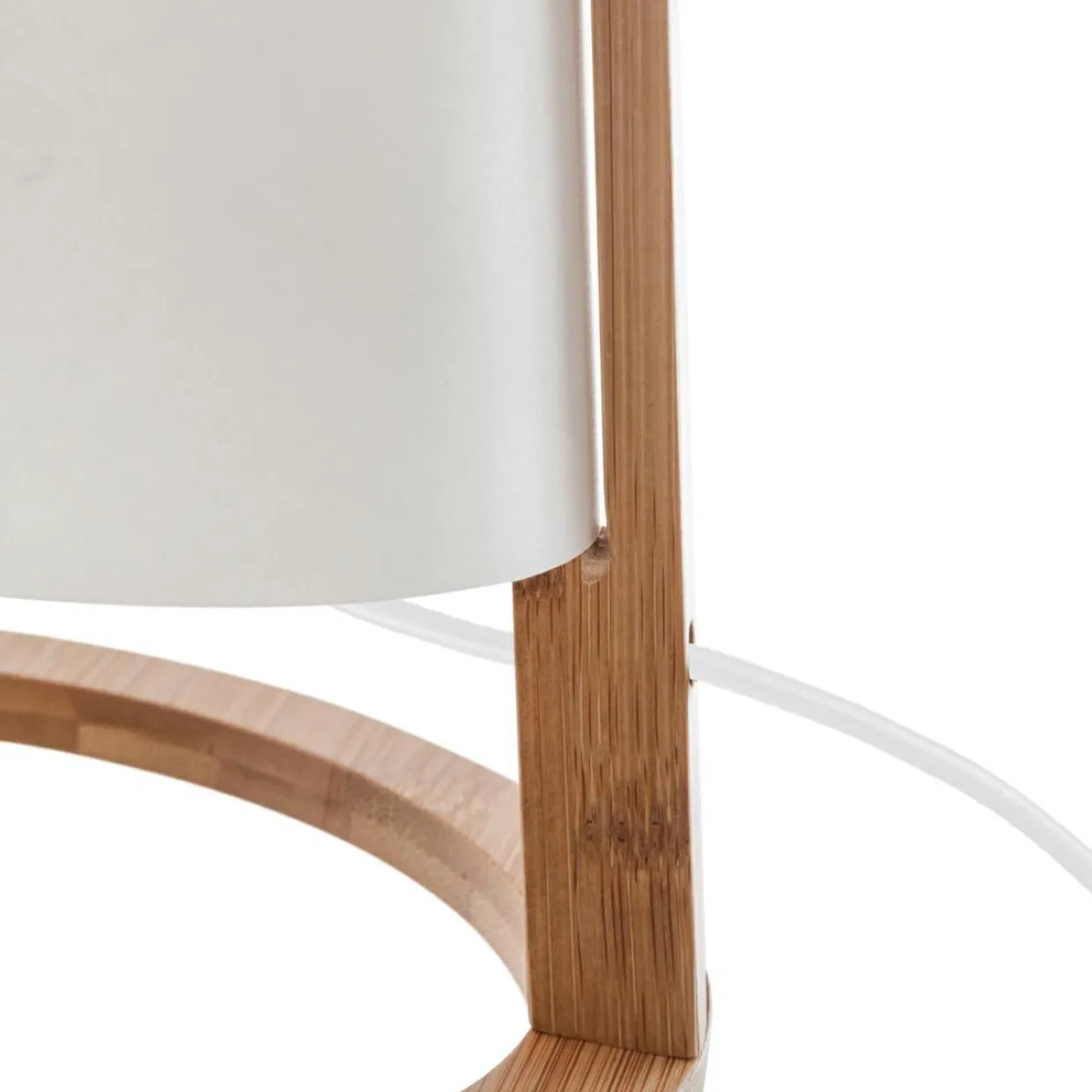 Lampe à poser en bois (H26 cm) Roni Blanche