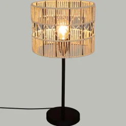 Lampe à poser en corde (H47 cm) Cosy Beige