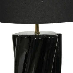Lampe à poser en Céramique (H104 cm) Twist Noire