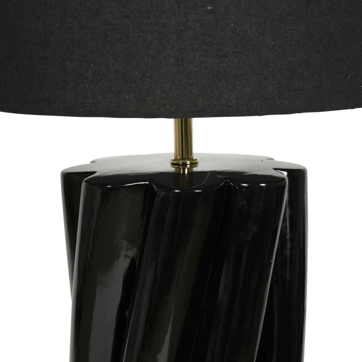 Lampe à poser en Céramique (H104 cm) Twist Noire