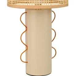 Lampe à poser en métal et bambou (H35 cm) Amphore Beige