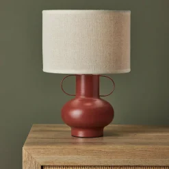Lampe à poser en métal (H33 cm) Amphore Terracotta