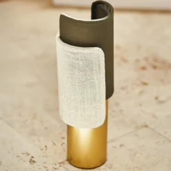 Lampe à poser en métal (H28 cm) Bourgeon Verte