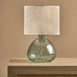 Lampe à poser en verre (H27 cm) Solaz Verte