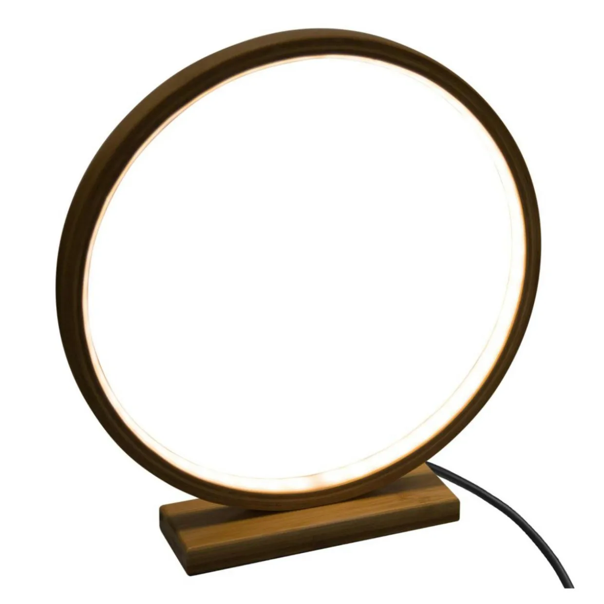 Lampe à poser LED (H32 cm) Ronde Bois