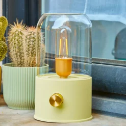Lampe tempête sans fil rechargeable USB (H20 cm) Vert