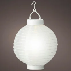 Lanterne chinoise solaire (D20 cm) Papier Blanc chaud