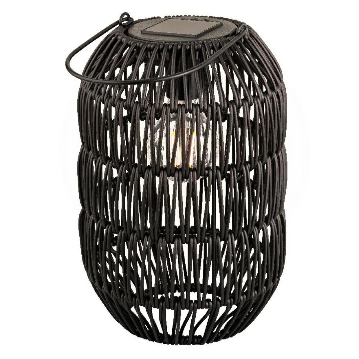 Lanterne de jardin solaire LED (H24,5 cm) Toscane Noir