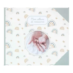 Livre de naissance (24 x 27 cm) Arc en ciel Vert