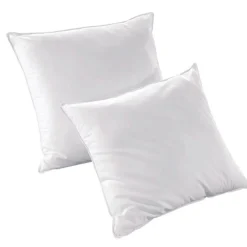 Lot Couette chaude anti-acariens (280 x 240 cm) + 2 Oreillers (60 x 60 cm) Comète Blanche