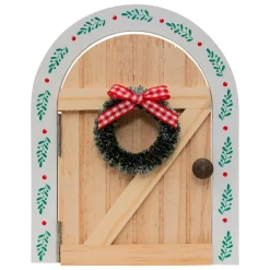 Lot de 10 accessoires déco en bois (H17 cm) Porte de petite souris Multicolore