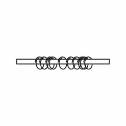 Lot de 10 anneaux tringle rideau (D25 mm) Métal Brisé