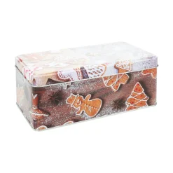 Lot de 3 boîtes de rangement en métal rectangulaires Les Pains d'épices