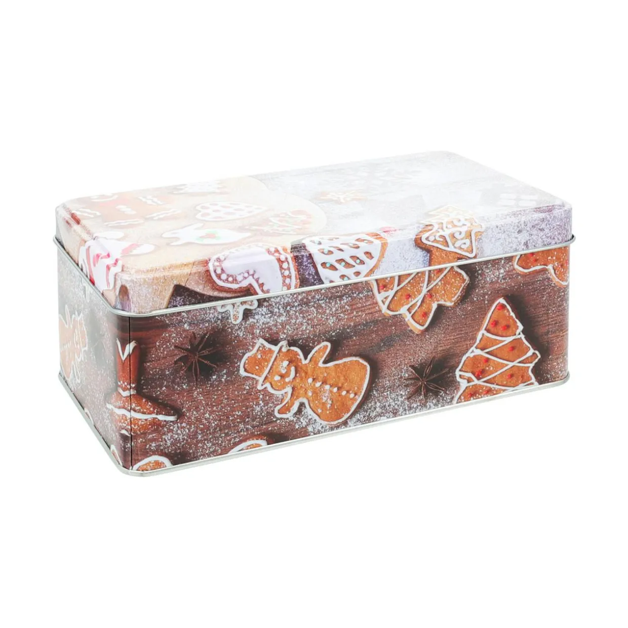 Lot de 3 boîtes de rangement en métal rectangulaires Les Pains d'épices