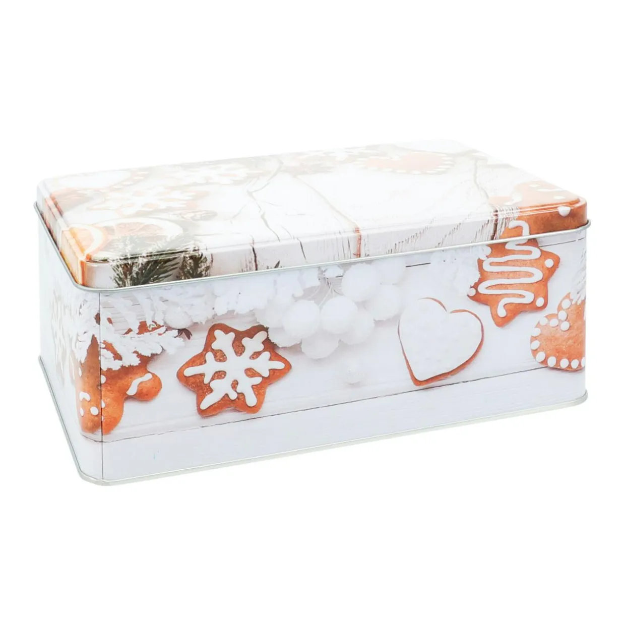 Lot de 3 boîtes de rangement en métal rectangulaires Les Pains d'épices