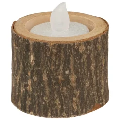Lot de 3 Bougeoirs (D6 cm) Rondin de Bois