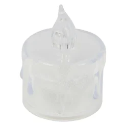 Lot de 4 bougies LED Chauffe-plat Transparentes et pailletées