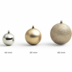 Lot de 30 boules de Noël assorties New Alpine Perle