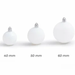 Lot de 30 boules de Noël assorties New Alpine Blanc