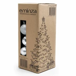 Lot de 30 boules de Noël assorties New Alpine Argent
