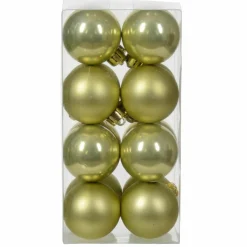 Lot de 16 boules de Noël (D40 mm) Alpine Pistache
