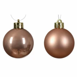 Lot de 16 boules de Noël (D40 mm) Alpine Rose pétillant