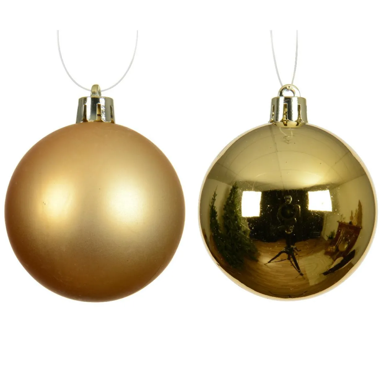 Lot de 16 boules de Noël (D40 mm) Aravis Or